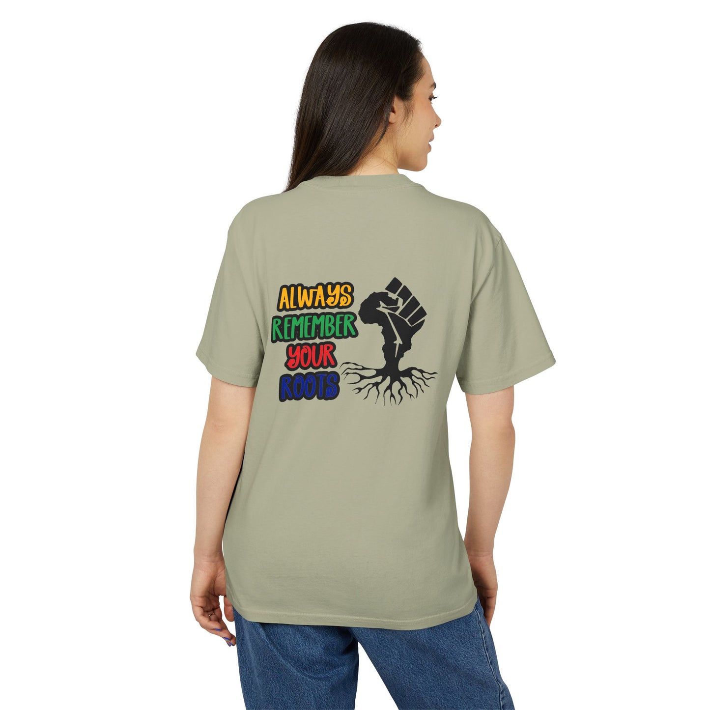Unisex Faded African Heritage Tee, Graphic T-Shirt, Roots Reminder Tee, Vintage Style Shirt, Cultural Pride Apparel