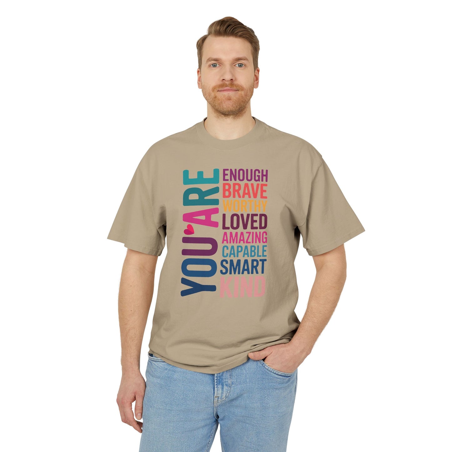 Positive Affirmation Unisex Tee, Motivational Shirt, Inspirational T-Shirt, Self-Love Apparel, Gifts for Friends, Uplifting Fashion