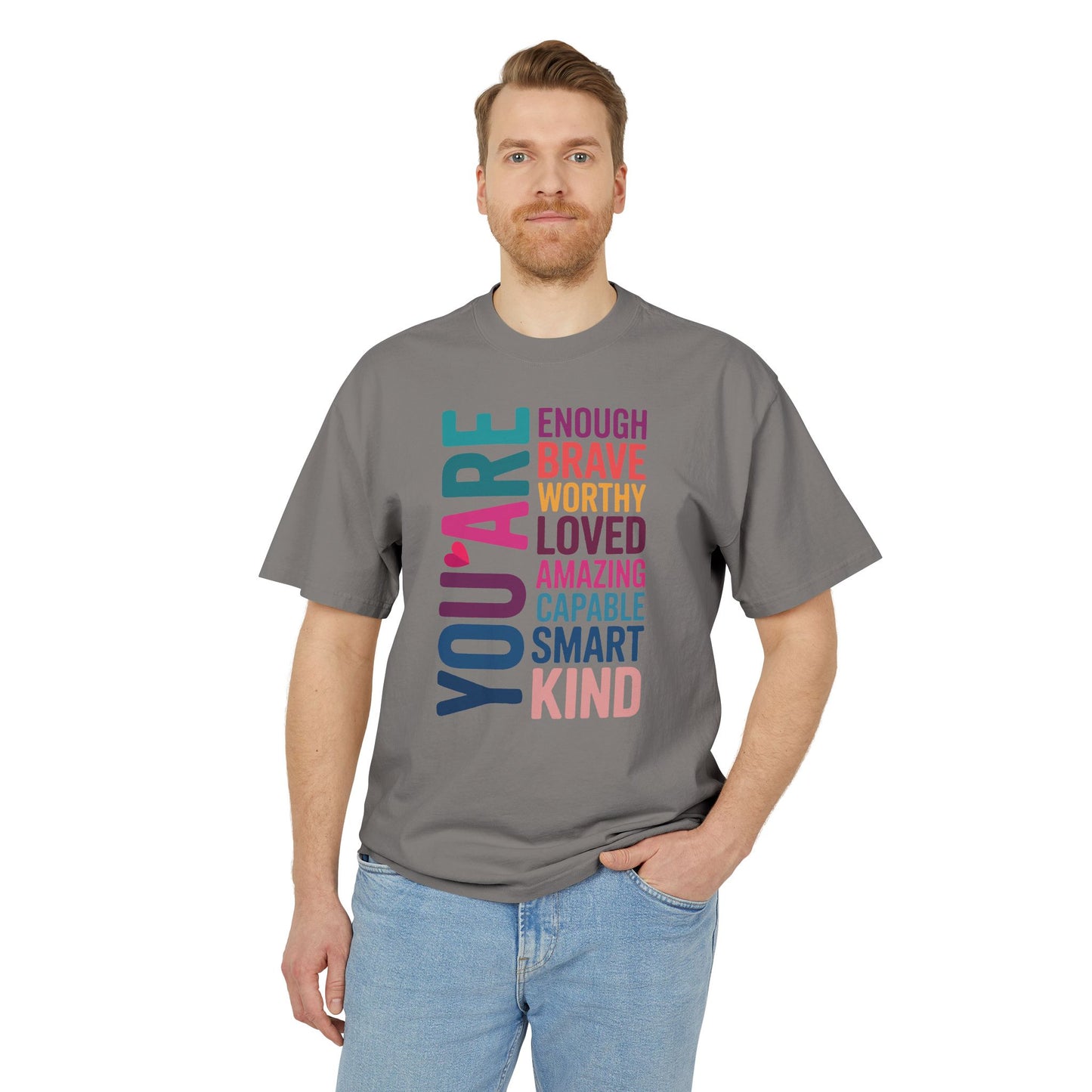 Positive Affirmation Unisex Tee, Motivational Shirt, Inspirational T-Shirt, Self-Love Apparel, Gifts for Friends, Uplifting Fashion