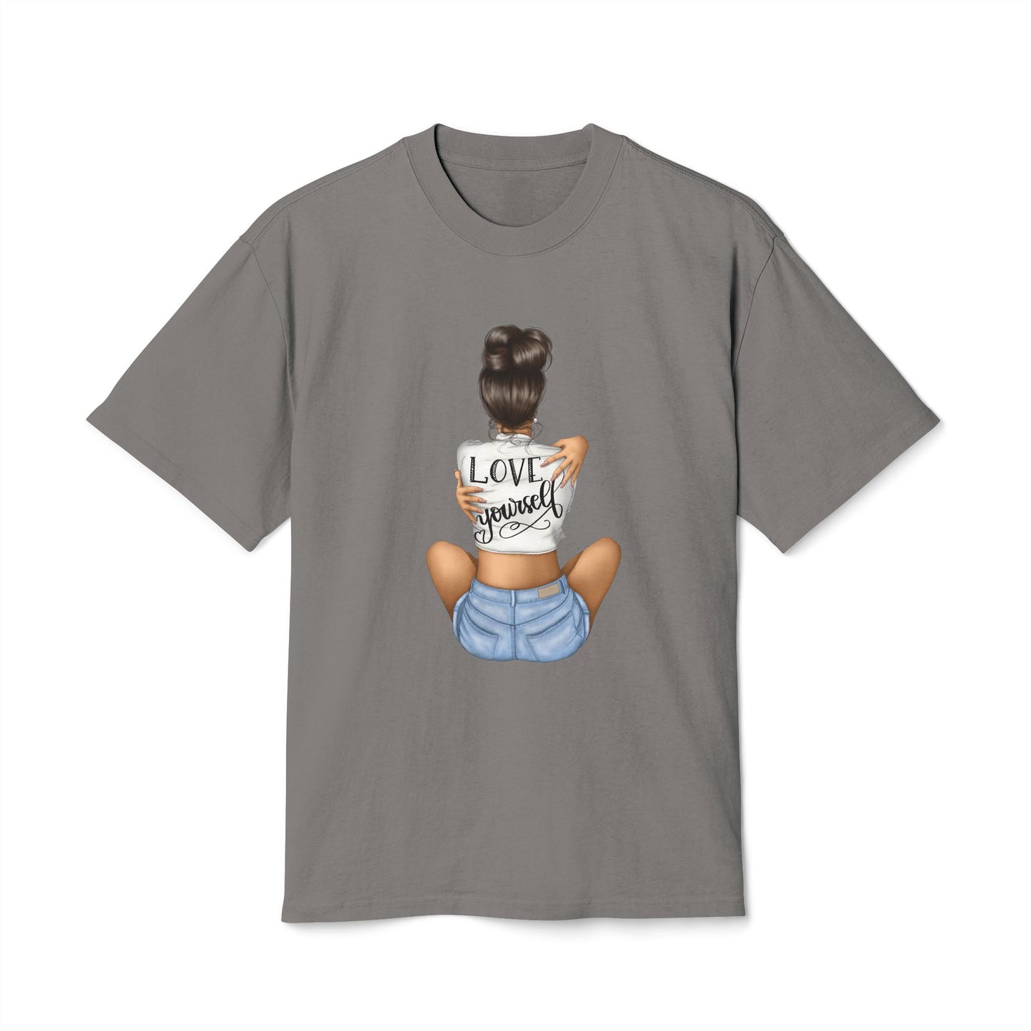 Love Yourself Unisex Heavy Faded Tee, Casual T-Shirt, Self-Love Gift, Motivational Apparel, Everyday Wear, Summer Casual Top