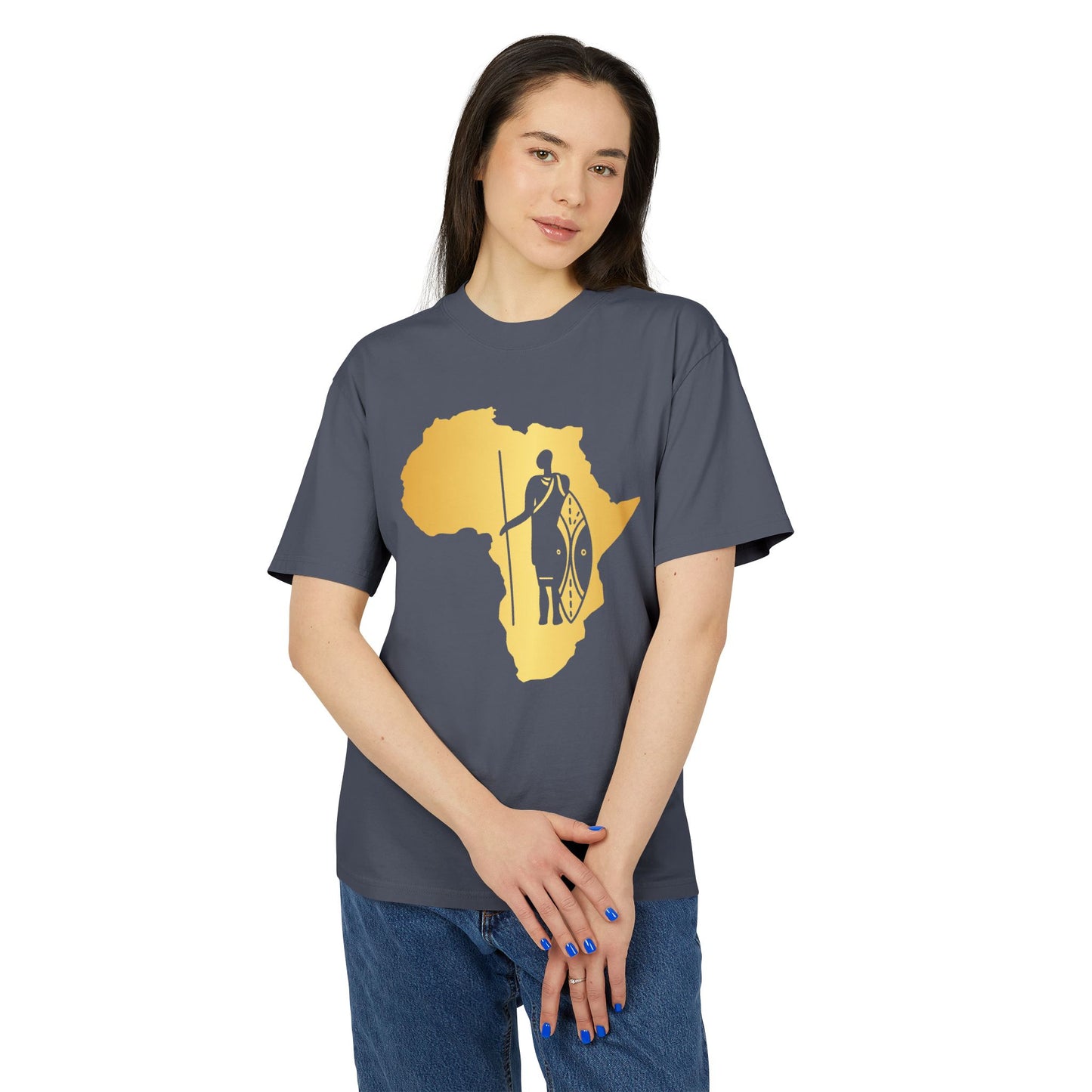 Golden Africa Graphic Tee, Unisex T-Shirt, African Pride Shirt, Casual Wear, Gift for Travelers, Adventure Apparel