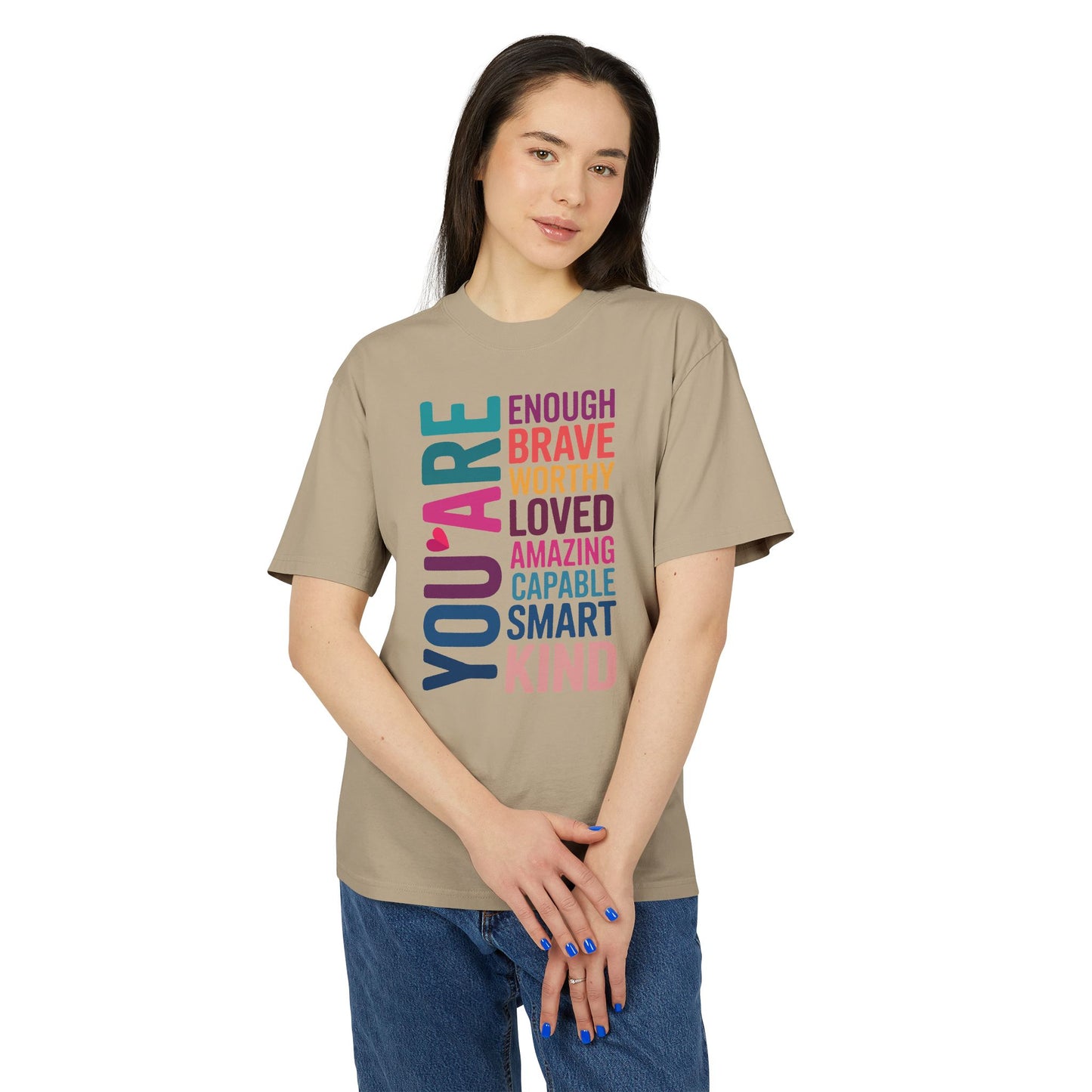 Positive Affirmation Unisex Tee, Motivational Shirt, Inspirational T-Shirt, Self-Love Apparel, Gifts for Friends, Uplifting Fashion