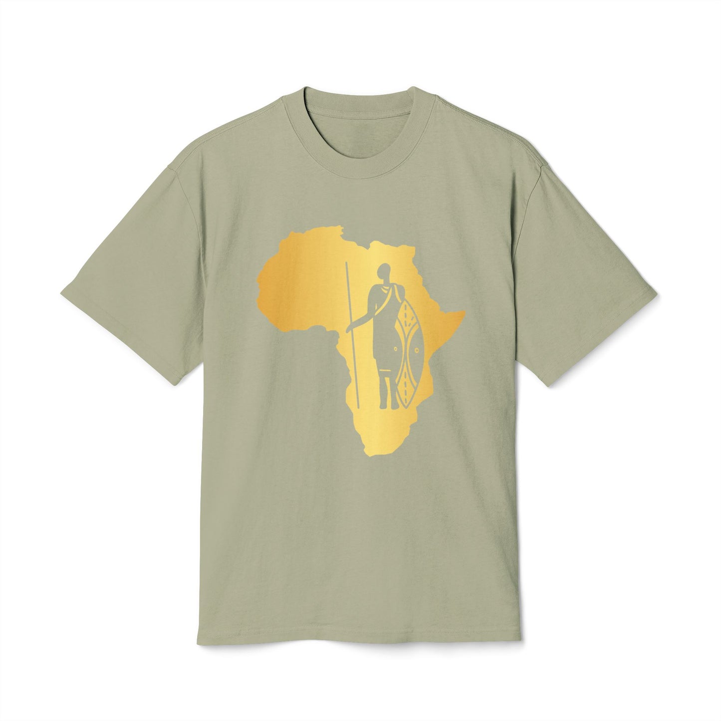 Golden Africa Graphic Tee, Unisex T-Shirt, African Pride Shirt, Casual Wear, Gift for Travelers, Adventure Apparel