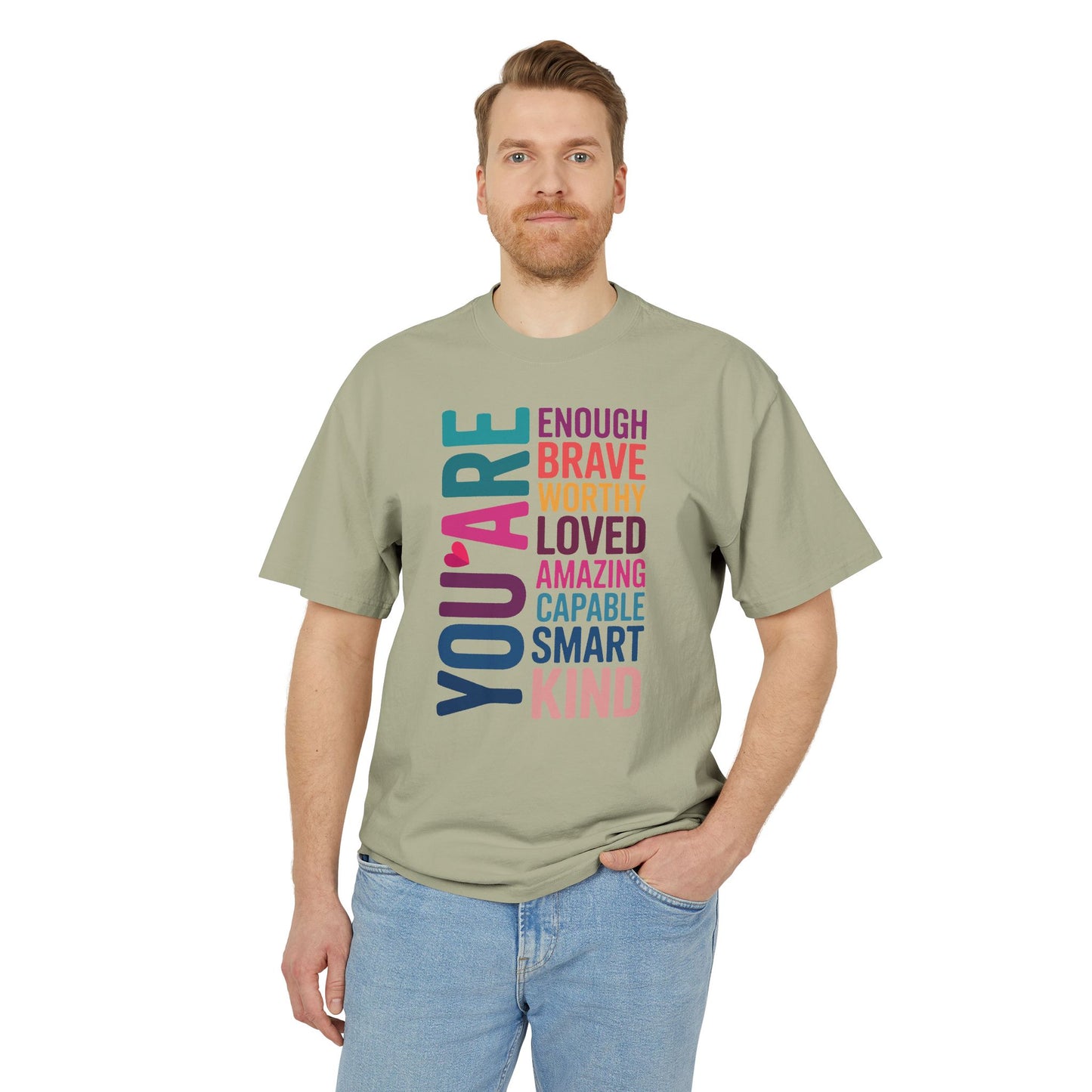 Positive Affirmation Unisex Tee, Motivational Shirt, Inspirational T-Shirt, Self-Love Apparel, Gifts for Friends, Uplifting Fashion