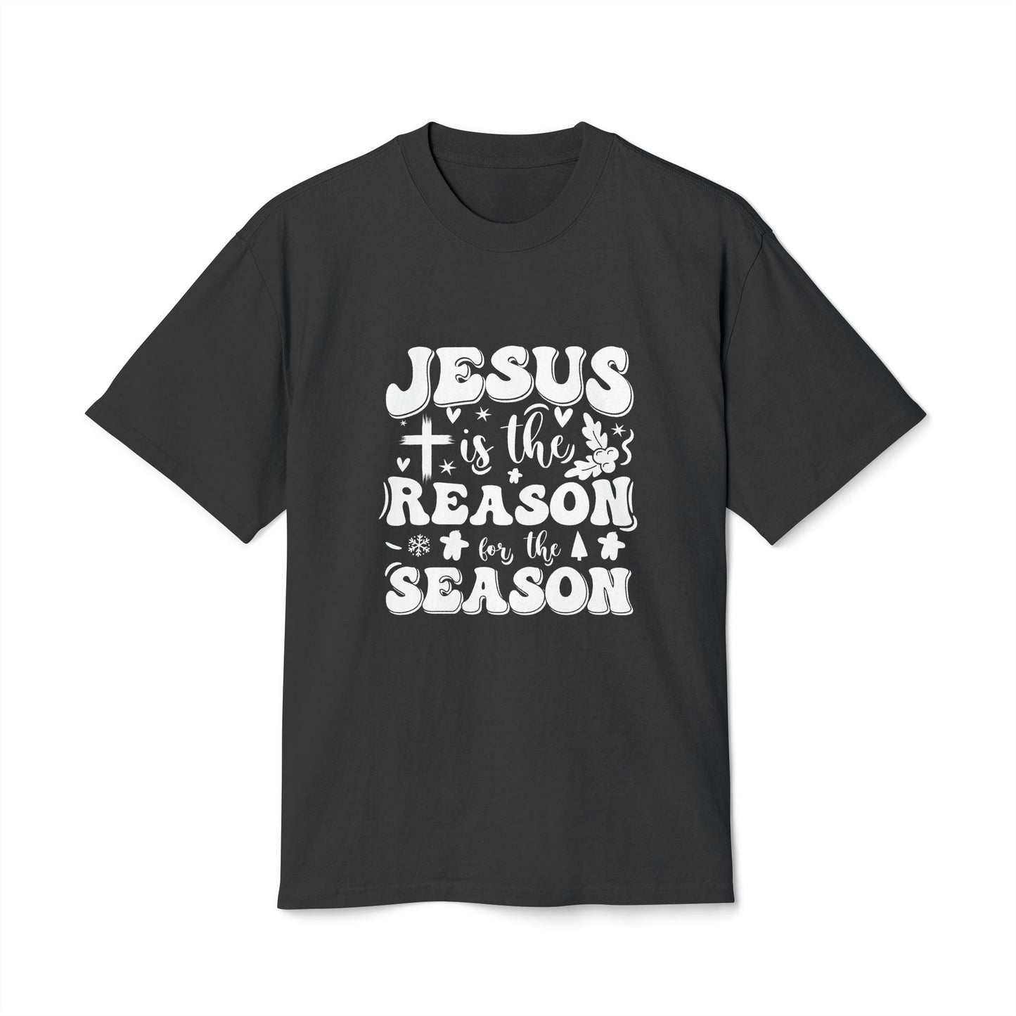 Jesus is the Reason Unisex Heavy Faded Tee, Christian T-Shirt, Holiday Apparel, Faith-Based Gift, Casual Wear