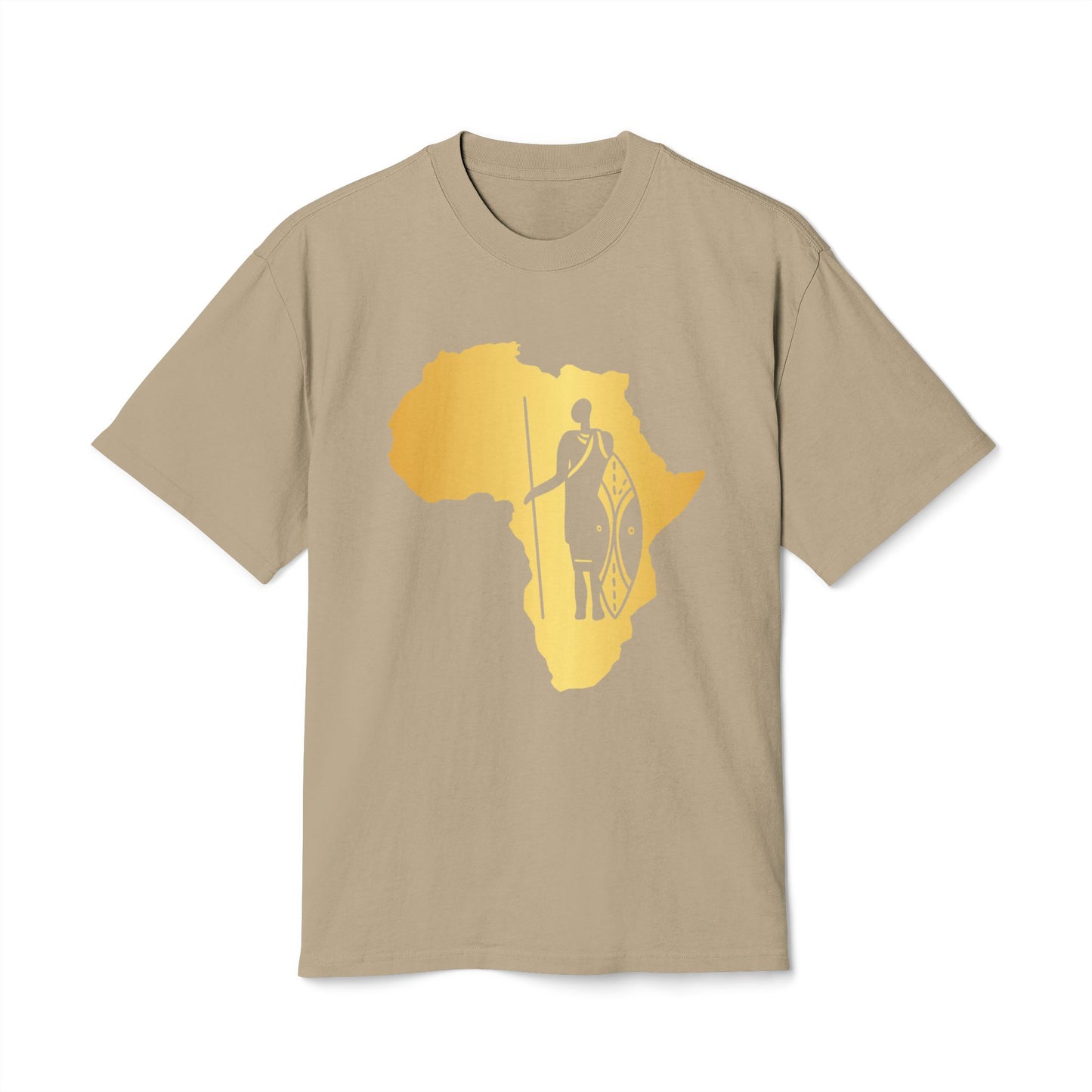 Golden Africa Graphic Tee, Unisex T-Shirt, African Pride Shirt, Casual Wear, Gift for Travelers, Adventure Apparel