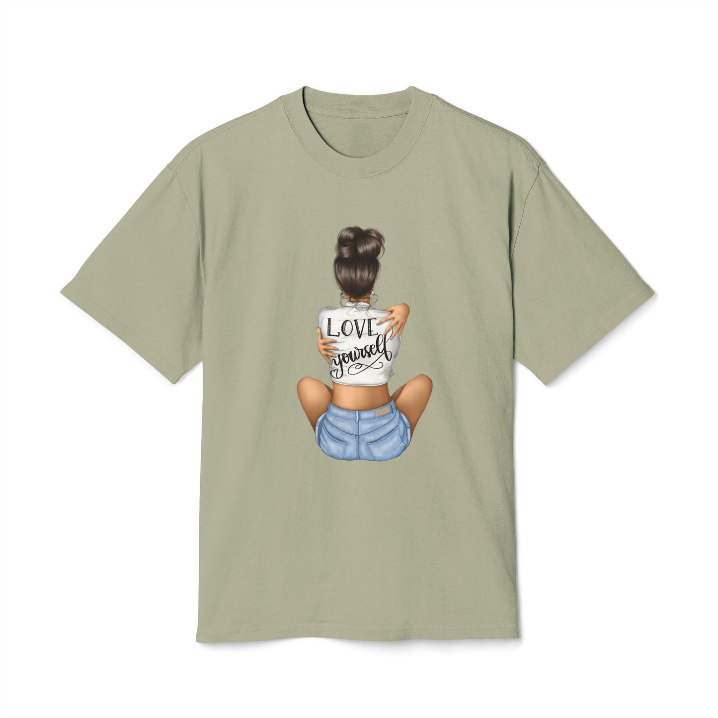 Love Yourself Unisex Heavy Faded Tee, Casual T-Shirt, Self-Love Gift, Motivational Apparel, Everyday Wear, Summer Casual Top