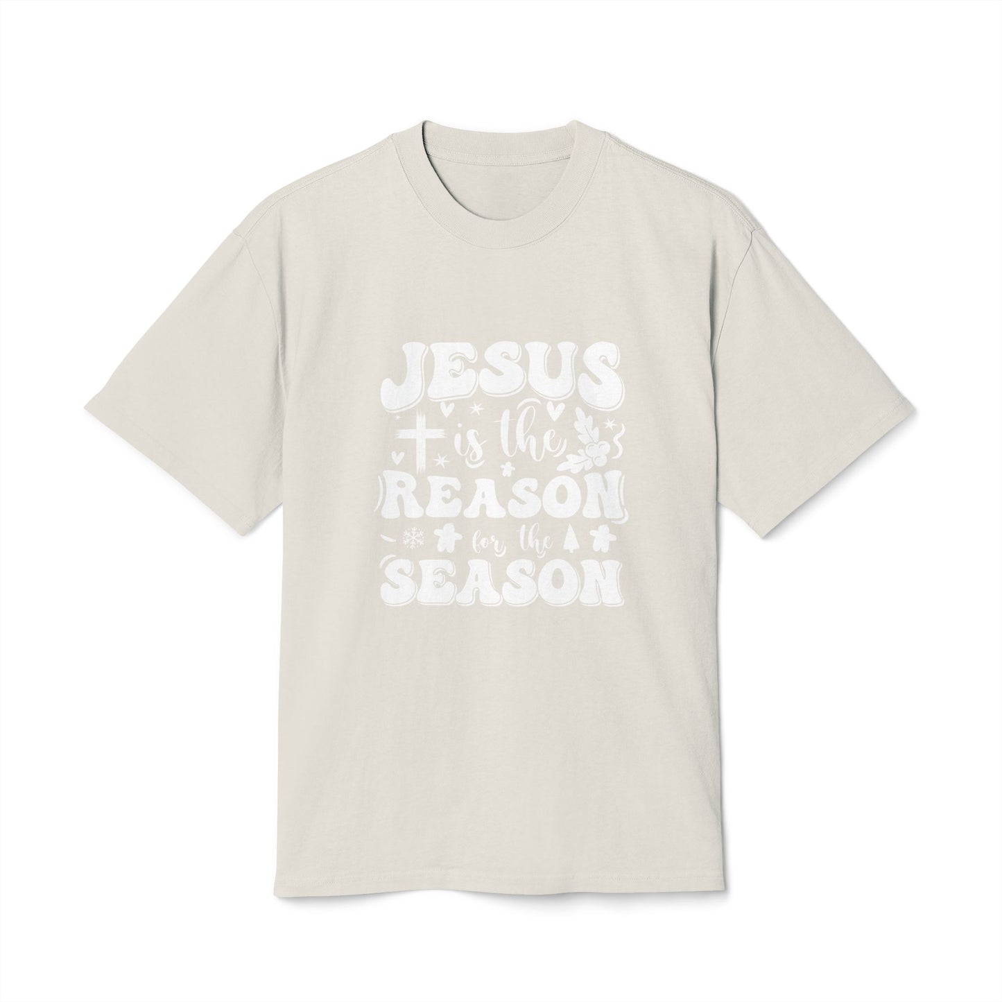 Jesus is the Reason Unisex Heavy Faded Tee, Christian T-Shirt, Holiday Apparel, Faith-Based Gift, Casual Wear