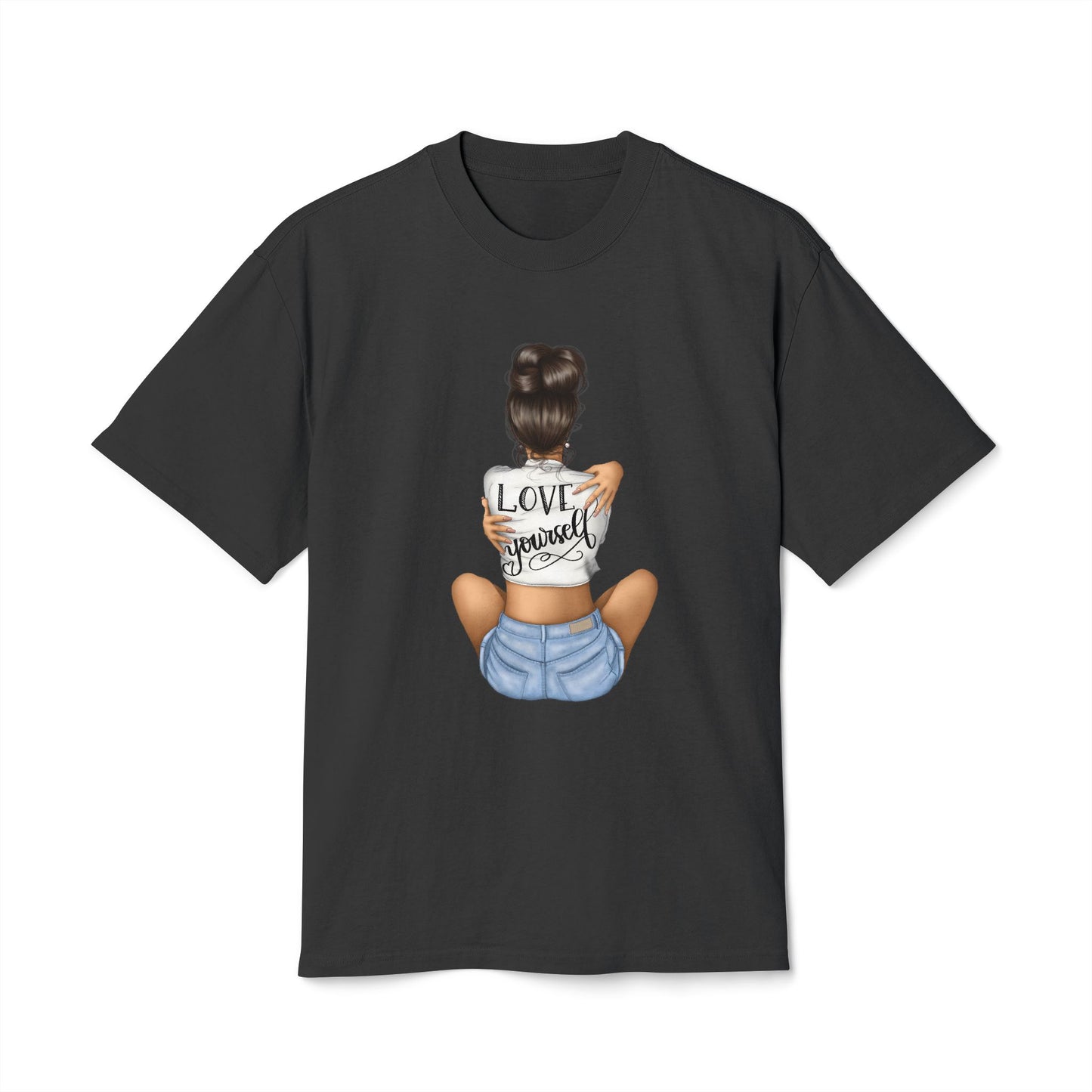 Love Yourself Unisex Heavy Faded Tee, Casual T-Shirt, Self-Love Gift, Motivational Apparel, Everyday Wear, Summer Casual Top