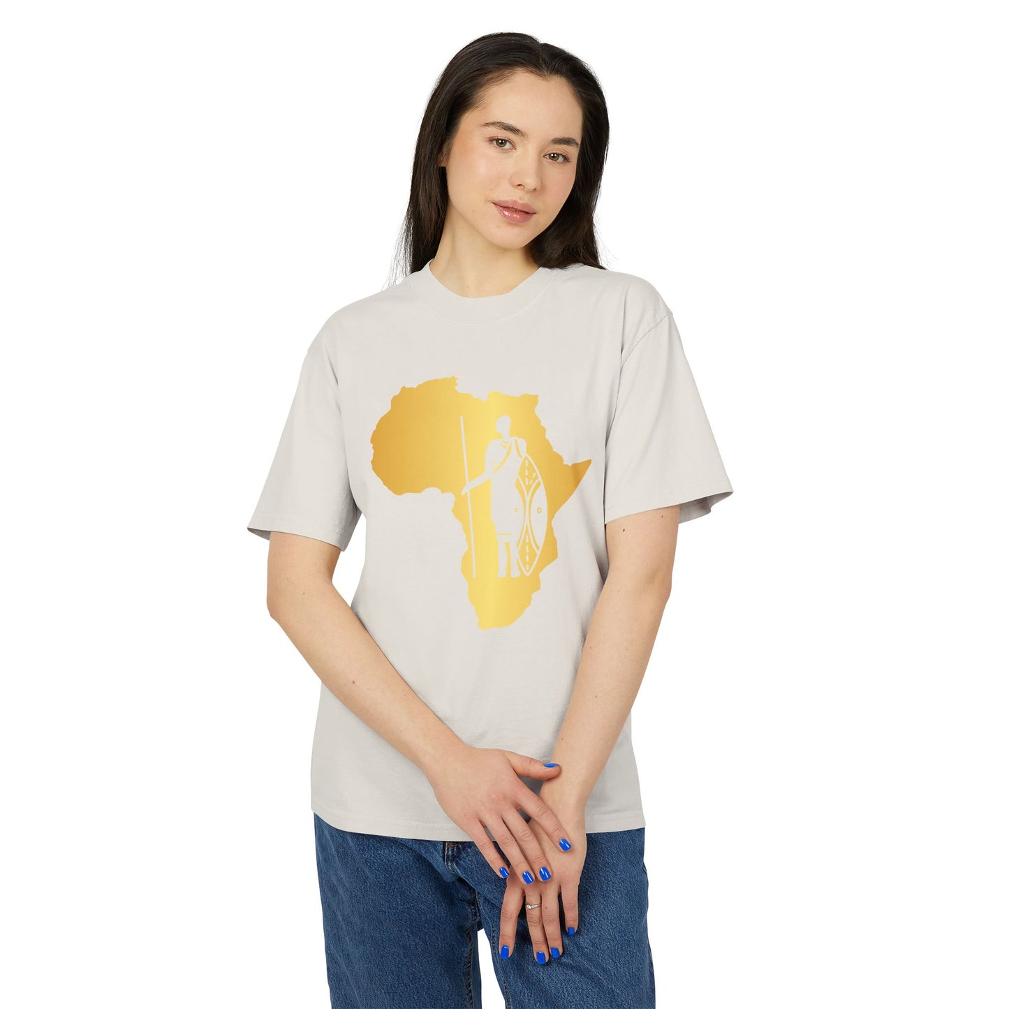 Golden Africa Graphic Tee, Unisex T-Shirt, African Pride Shirt, Casual Wear, Gift for Travelers, Adventure Apparel