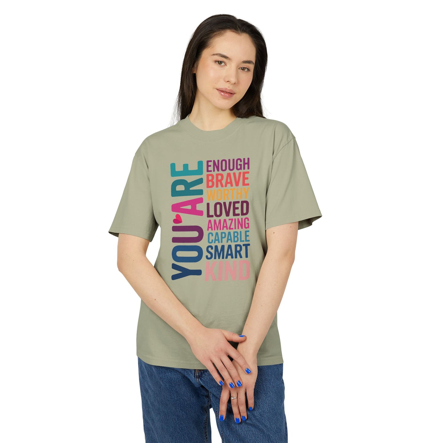 Positive Affirmation Unisex Tee, Motivational Shirt, Inspirational T-Shirt, Self-Love Apparel, Gifts for Friends, Uplifting Fashion