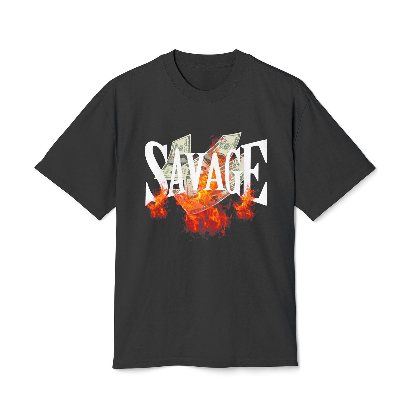 Savage Vibes Unisex Heavy Faded Tee | Trendy Graphic Shirt for Casual Wear, Street Style, Gift for Him/Her