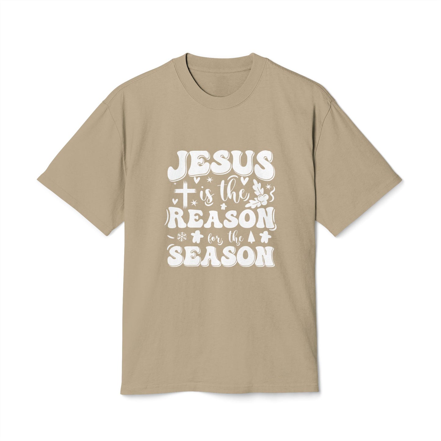 Jesus is the Reason Unisex Heavy Faded Tee, Christian T-Shirt, Holiday Apparel, Faith-Based Gift, Casual Wear