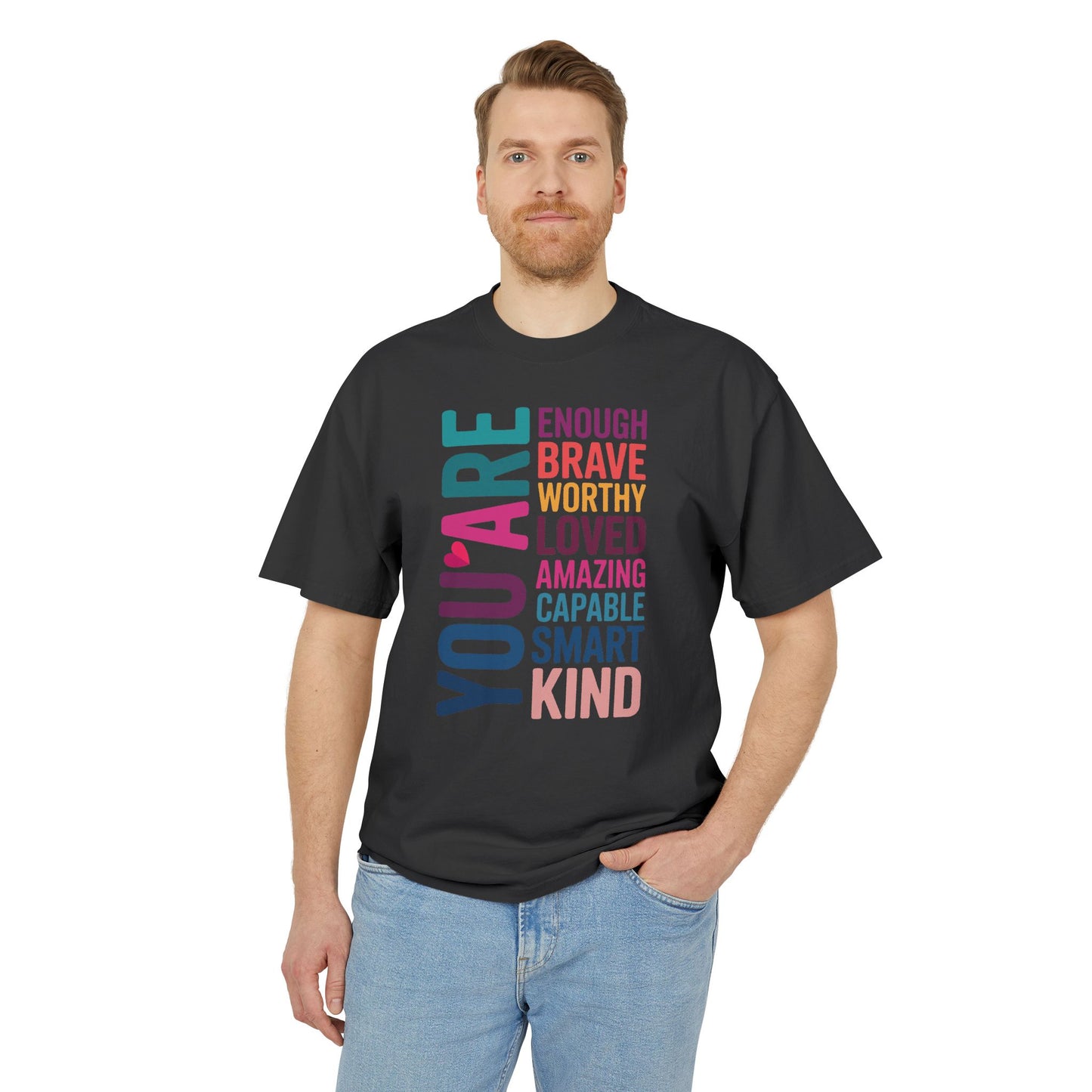 Positive Affirmation Unisex Tee, Motivational Shirt, Inspirational T-Shirt, Self-Love Apparel, Gifts for Friends, Uplifting Fashion