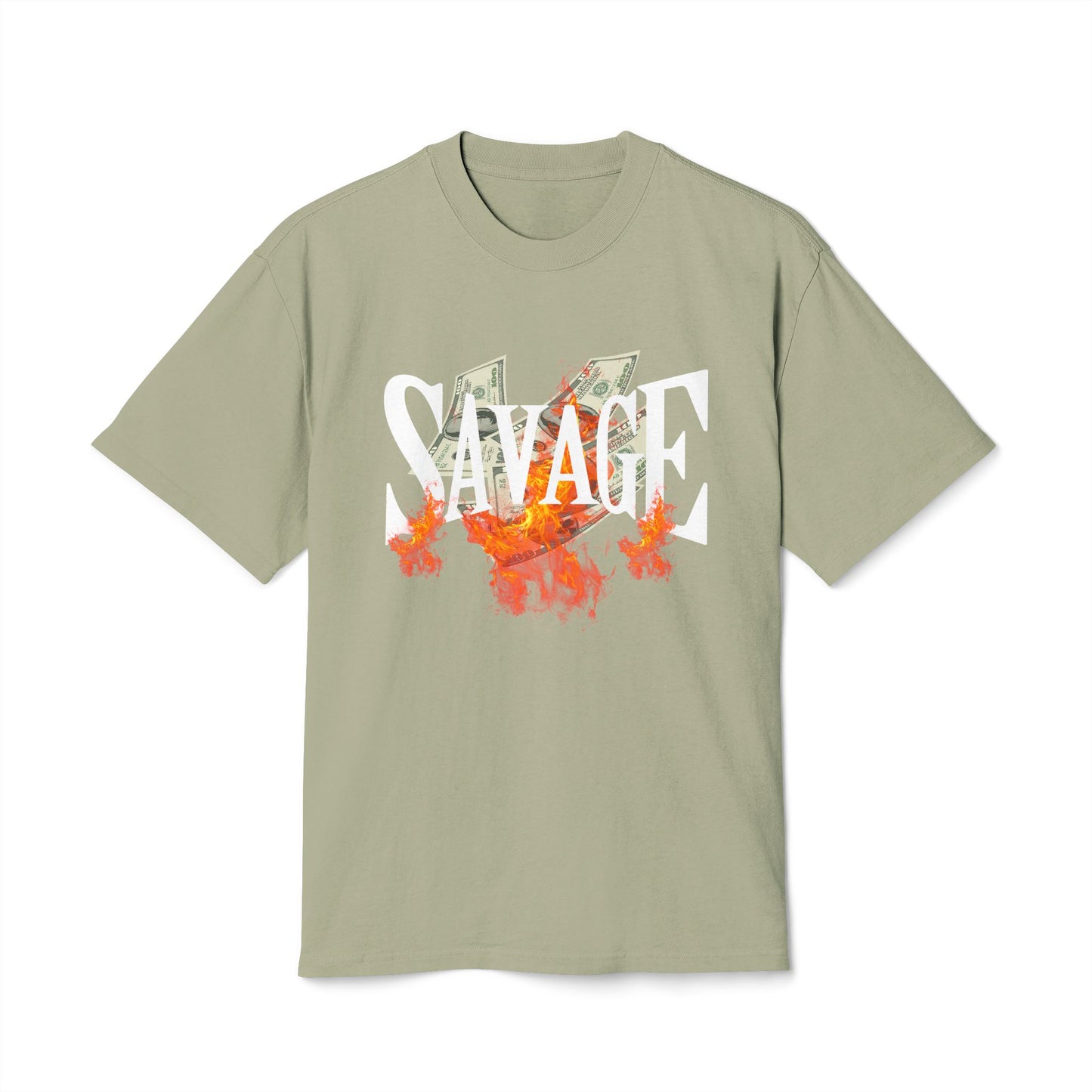 Savage Vibes Unisex Heavy Faded Tee | Trendy Graphic Shirt for Casual Wear, Street Style, Gift for Him/Her