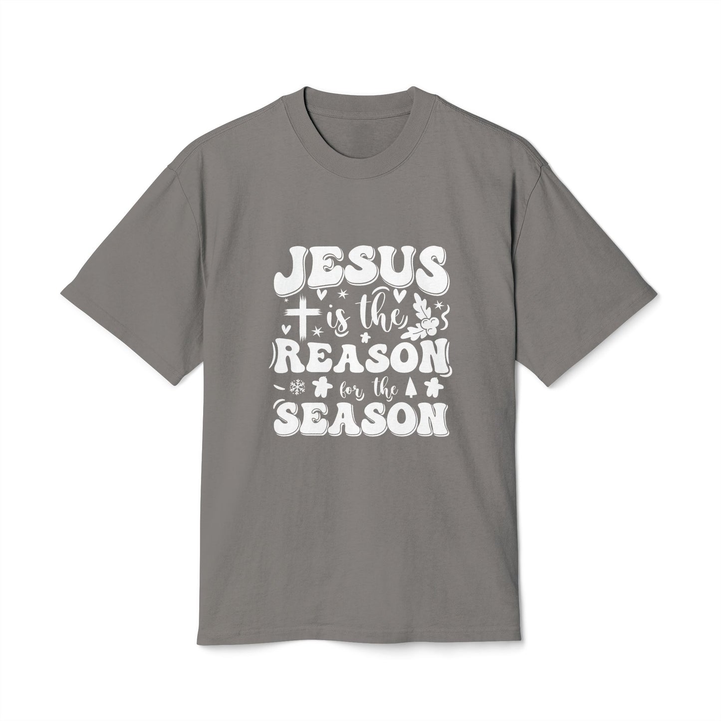Jesus is the Reason Unisex Heavy Faded Tee, Christian T-Shirt, Holiday Apparel, Faith-Based Gift, Casual Wear