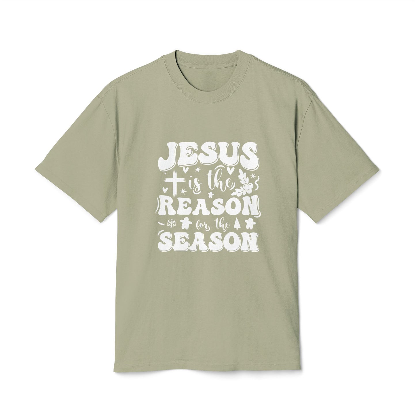 Jesus is the Reason Unisex Heavy Faded Tee, Christian T-Shirt, Holiday Apparel, Faith-Based Gift, Casual Wear