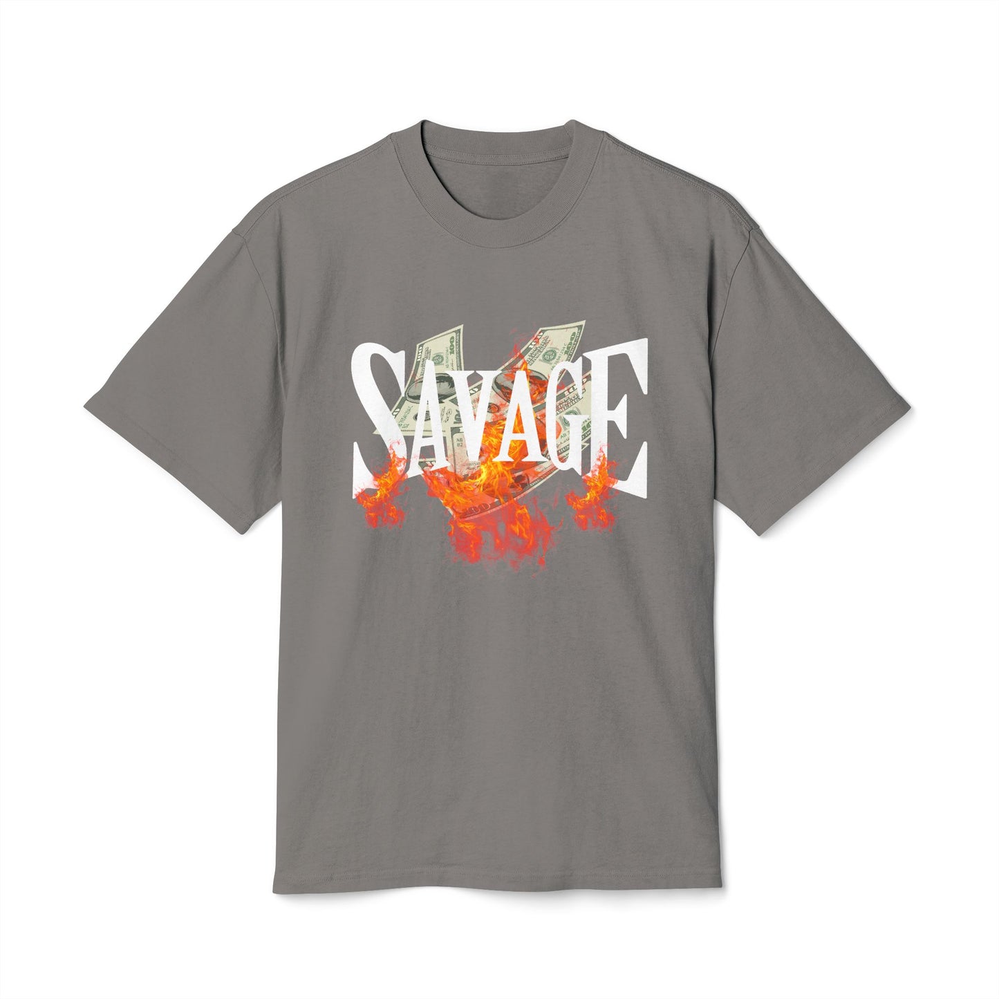 Savage Vibes Unisex Heavy Faded Tee | Trendy Graphic Shirt for Casual Wear, Street Style, Gift for Him/Her