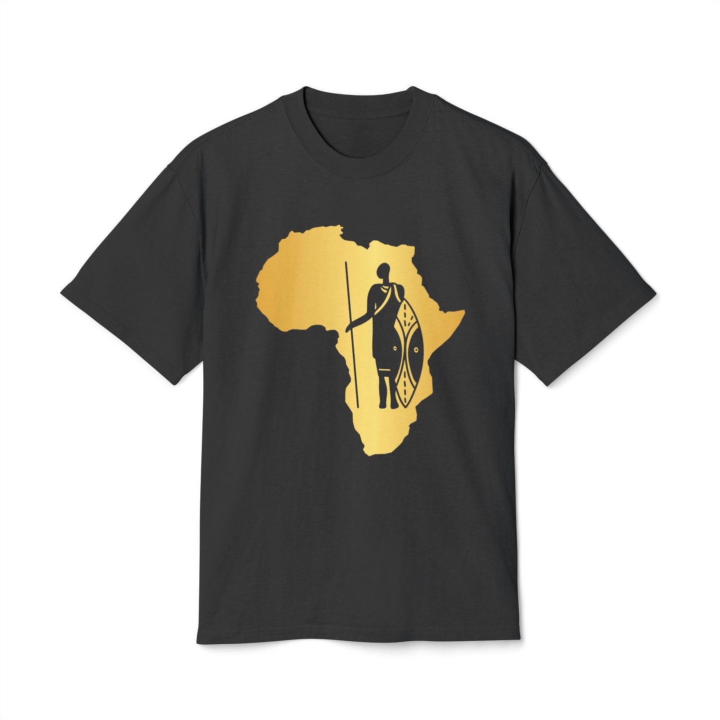 Golden Africa Graphic Tee, Unisex T-Shirt, African Pride Shirt, Casual Wear, Gift for Travelers, Adventure Apparel