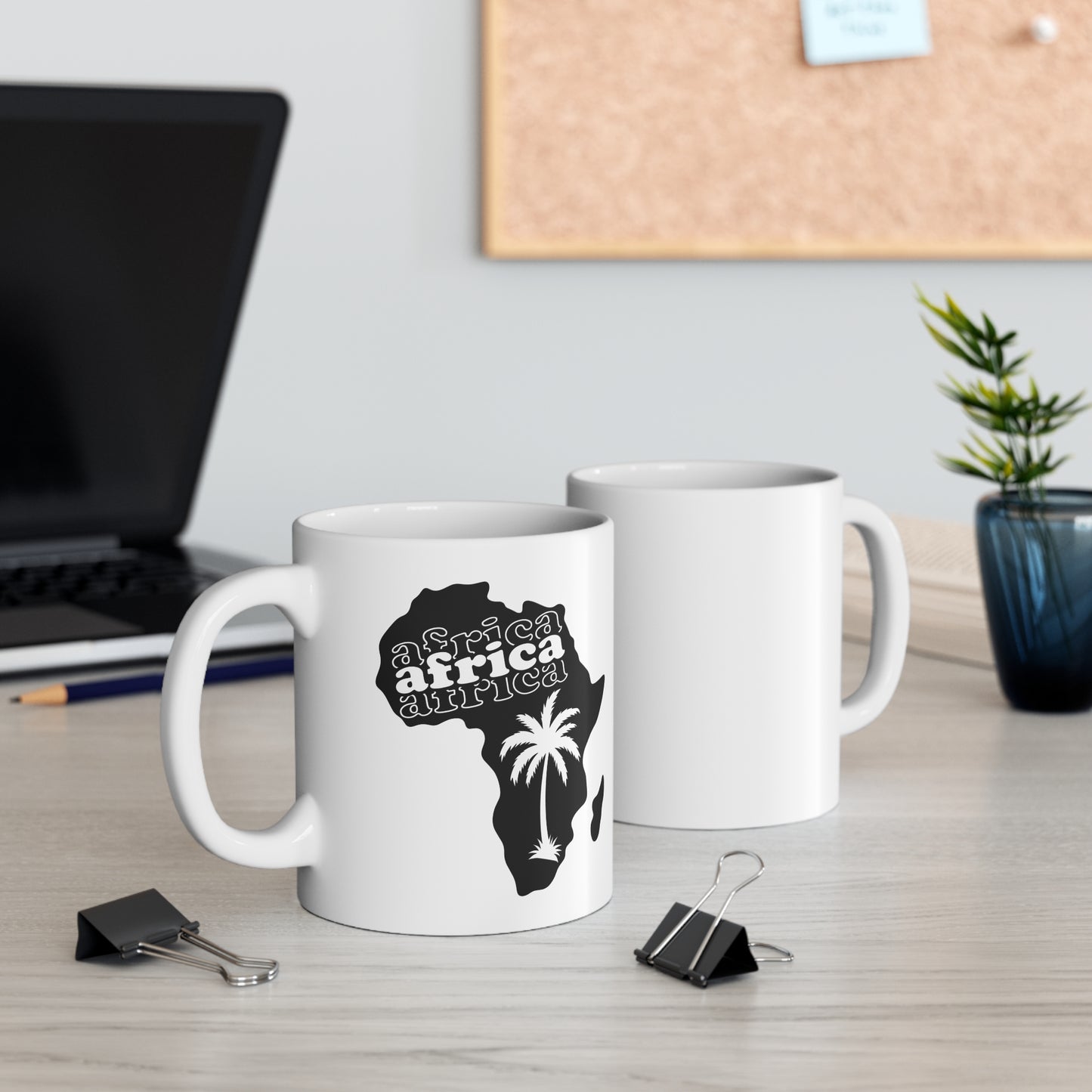 Black and White Africa Mug, Cat Lovers Gift, Unique Coffee Cup, Fun Home Decor, Travel Mug, Animal Lover Tea Cup