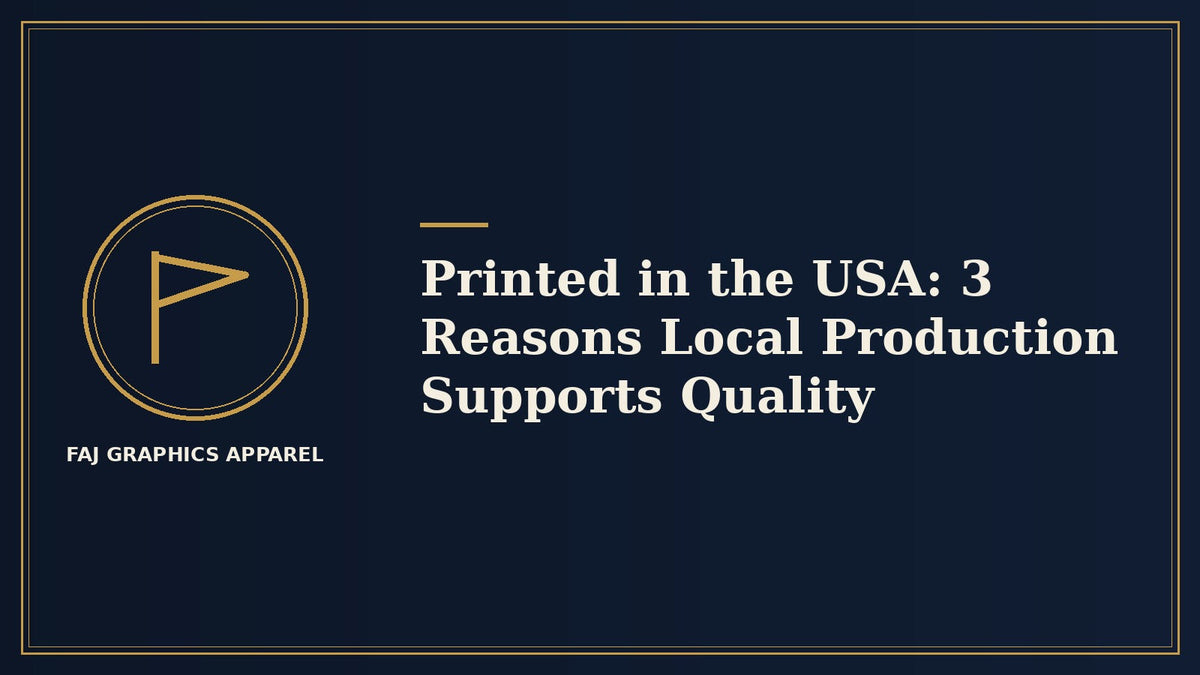 Printed in the USA: 3 Reasons Local Production Supports Quality