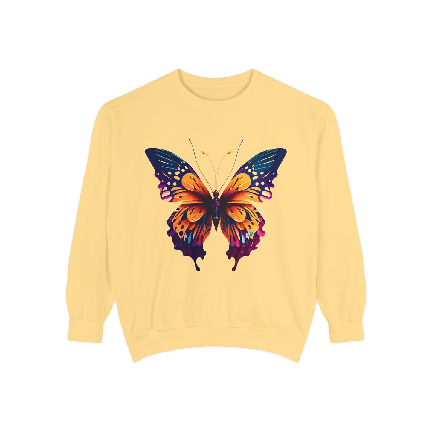 Unisex Garment-Dyed Butterfly Sweatshirt