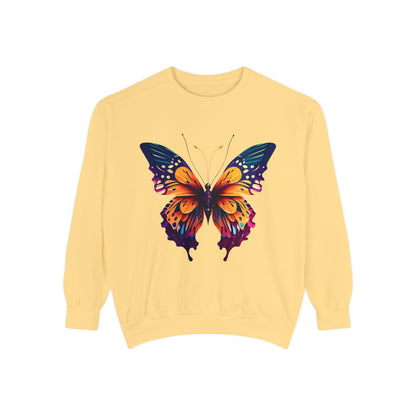 Unisex Garment-Dyed Butterfly Sweatshirt