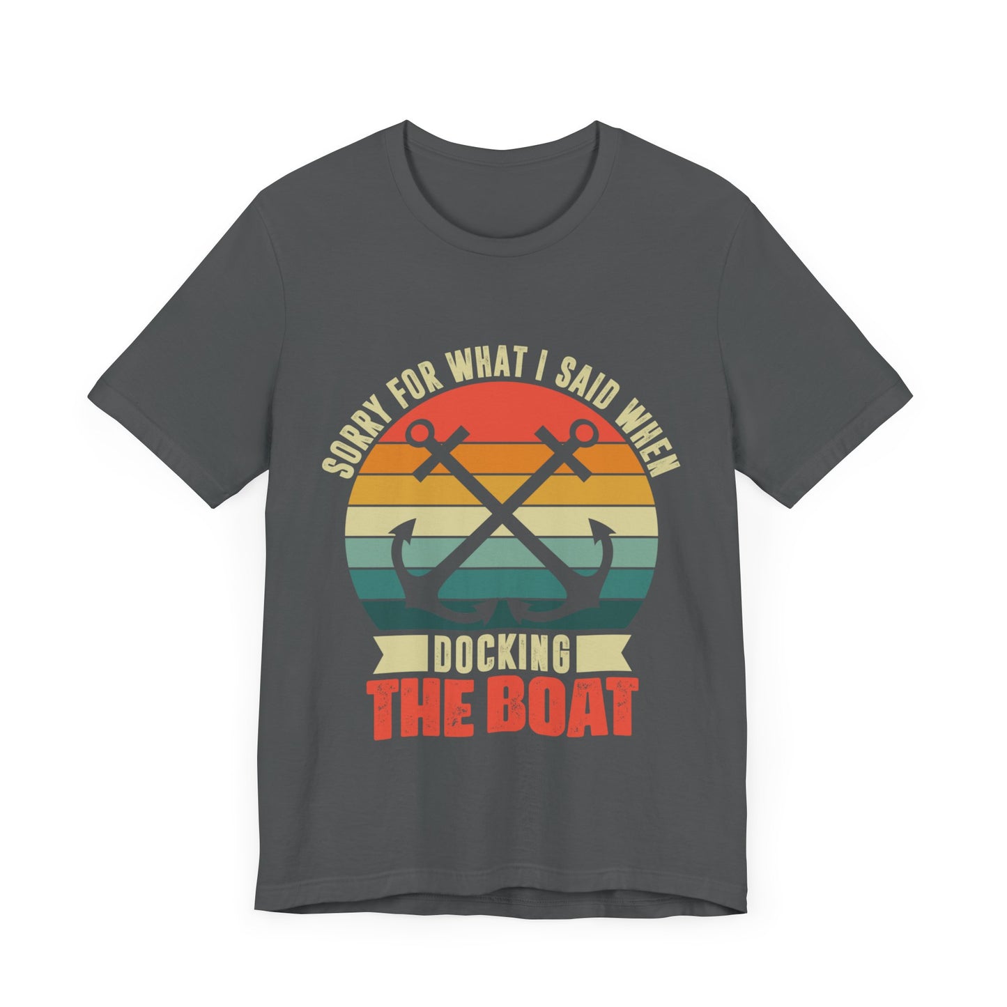 Unisex Jersey Short Sleeve Tee with Docking the Boat Design T-Shirt