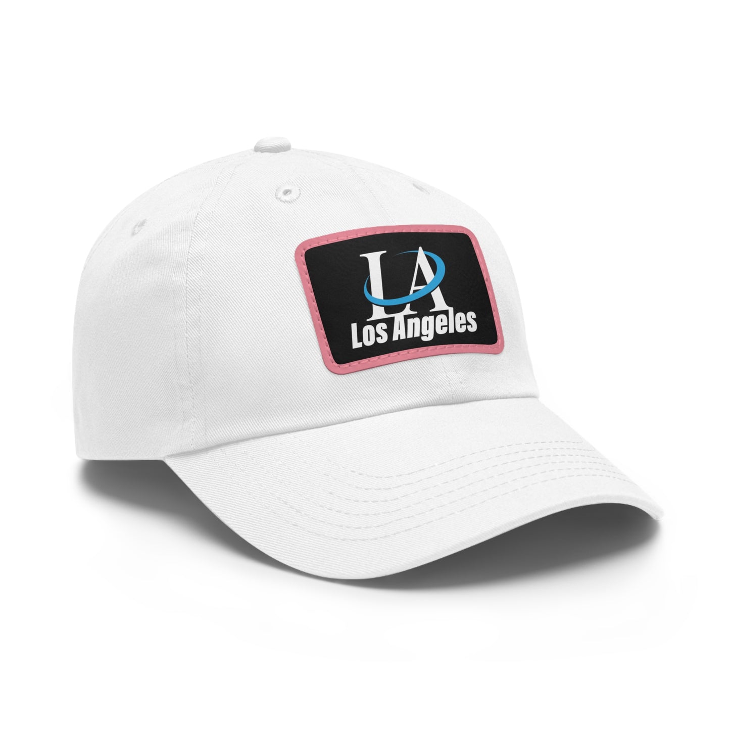 Los Angeles Dad Hat with Leather Patch (Rectangle)