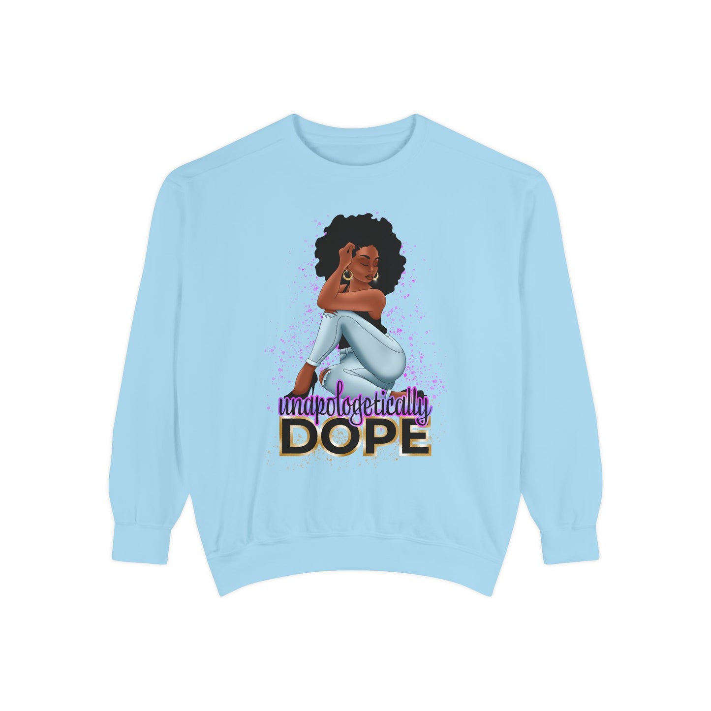 Unisex Garment-Dyed Sweatshirt With Dope Design