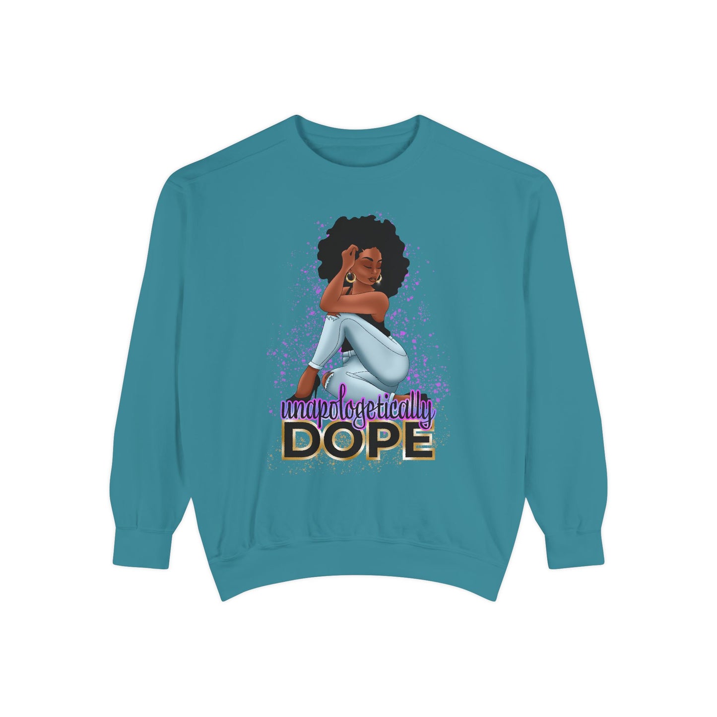 Unisex Garment-Dyed Sweatshirt With Dope Design