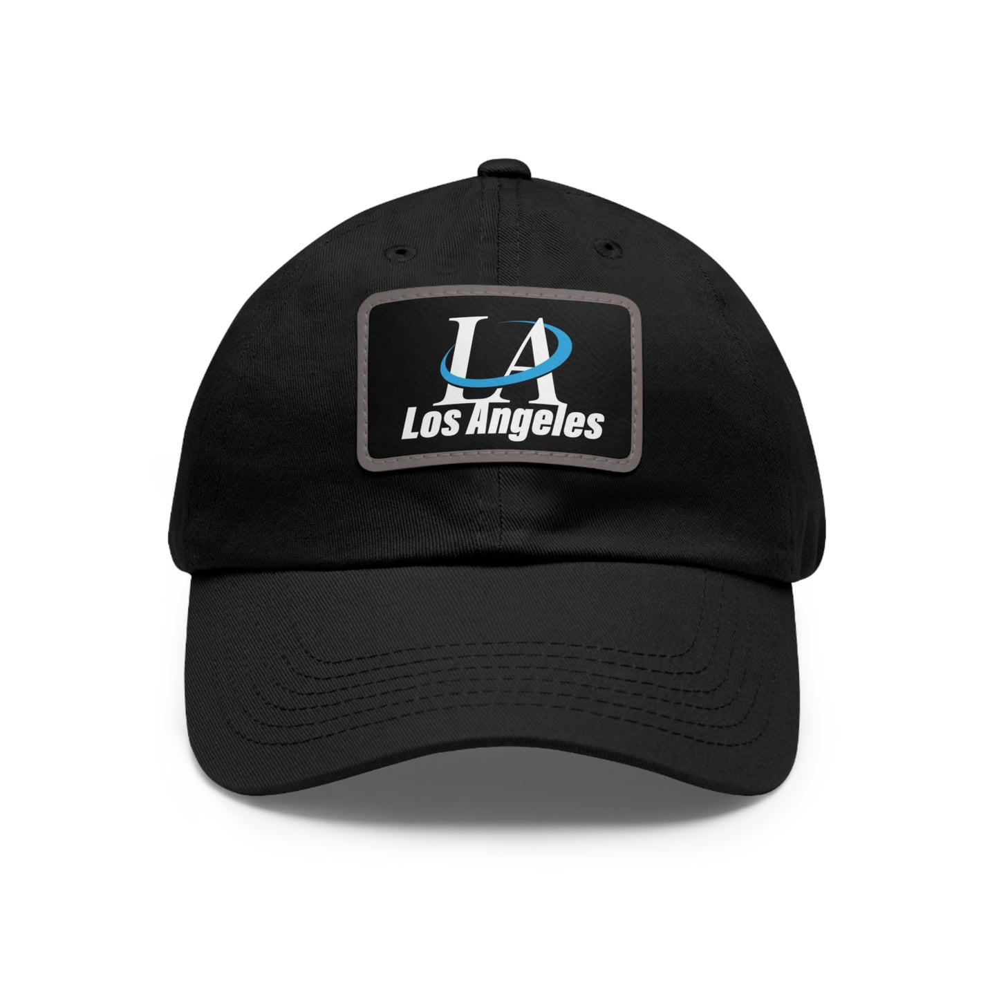 Los Angeles Dad Hat with Leather Patch (Rectangle)