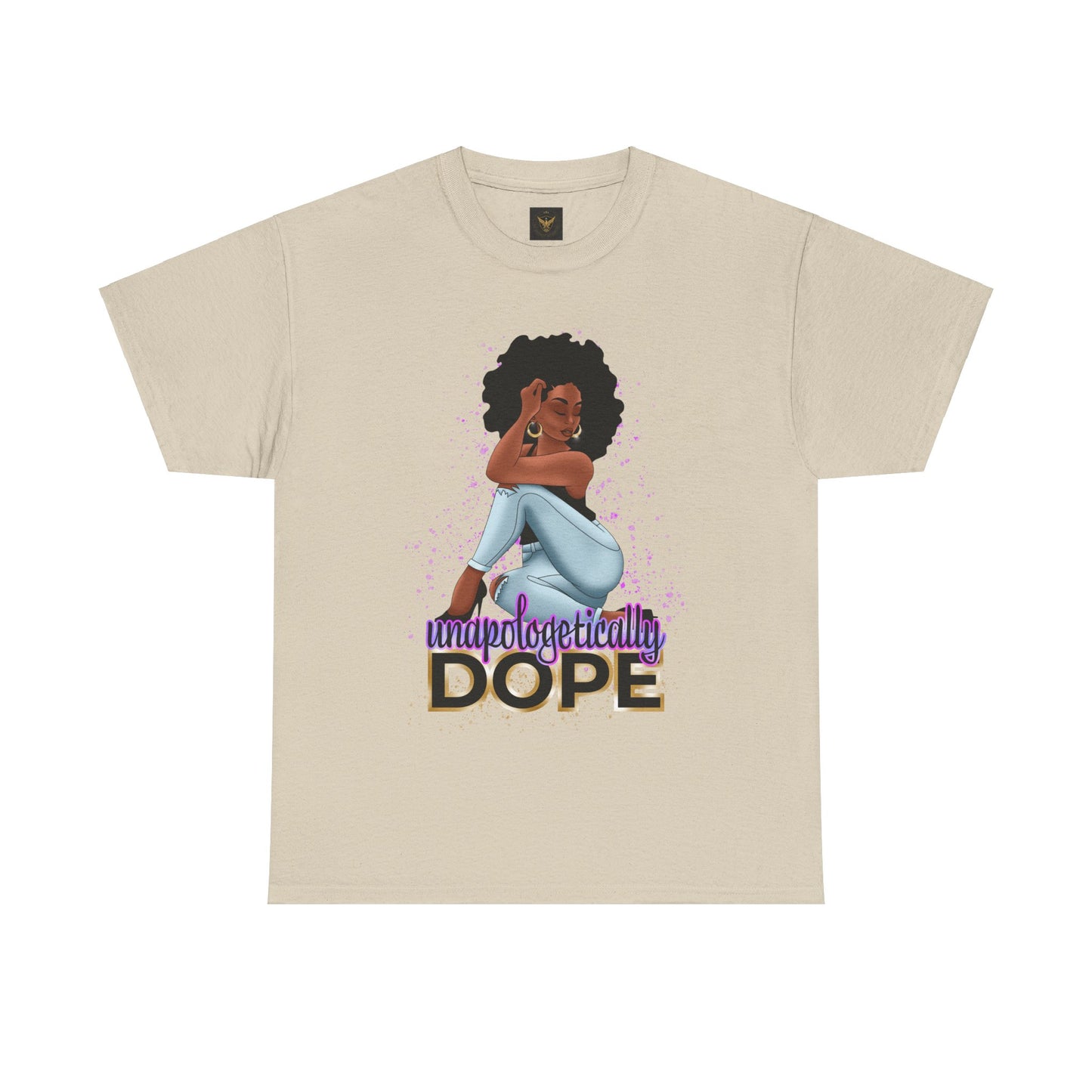 Unisex Heavy Cotton Tee With Dope Design T-Shirt