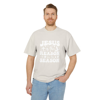 Jesus is the Reason Unisex Heavy Faded Tee, Christian T-Shirt, Holiday Apparel, Faith-Based Gift, Casual Wear