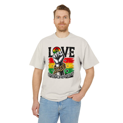 Unisex Graphic T-Shirt - Love Fist Design, Casual Tee, Statement T-Shirt, Gift for Activists, Vintage Style Clothing