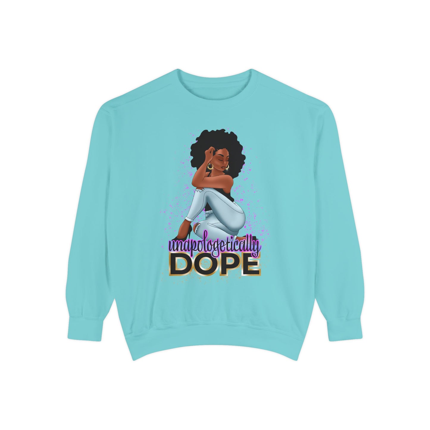 Unisex Garment-Dyed Sweatshirt With Dope Design