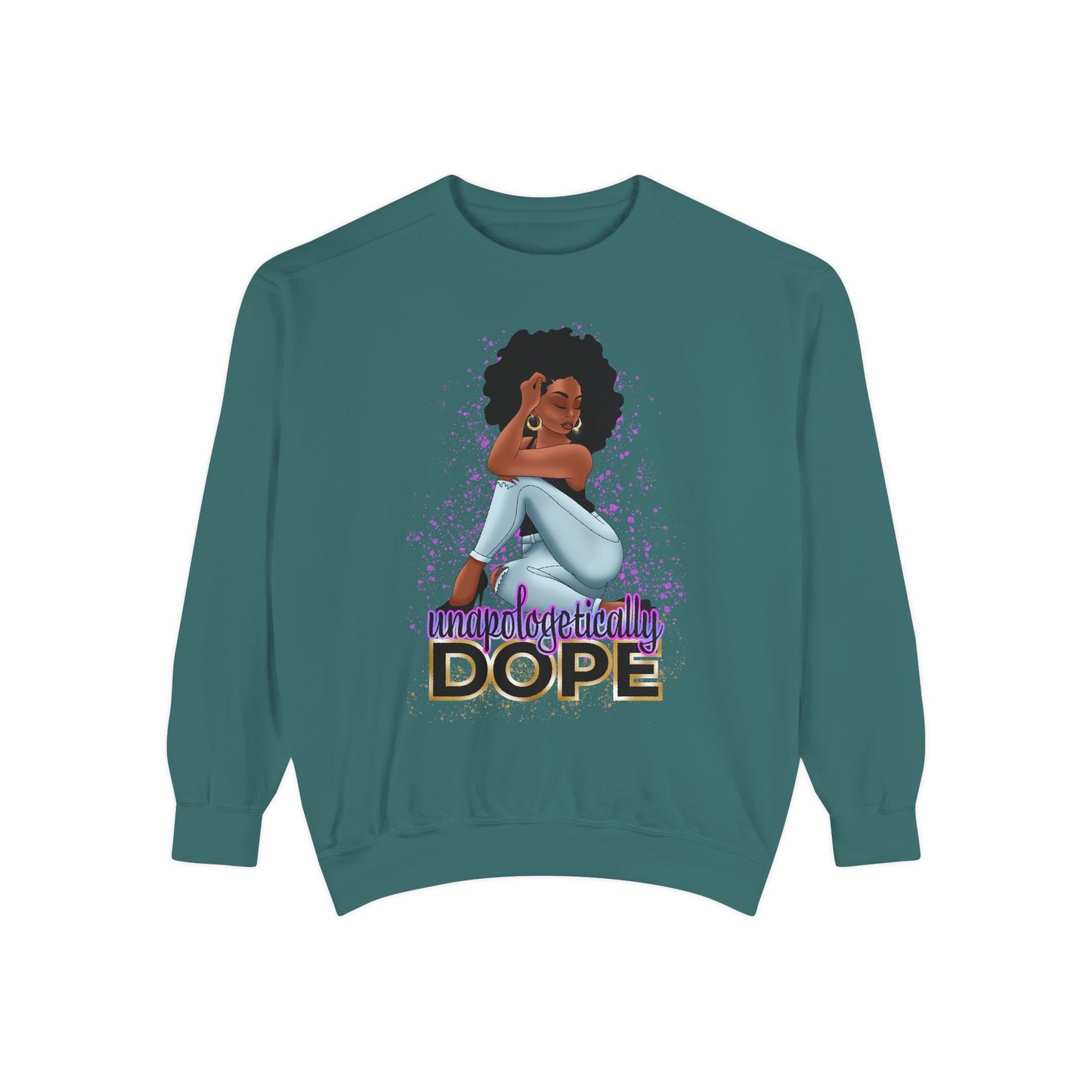 Unisex Garment-Dyed Sweatshirt With Dope Design