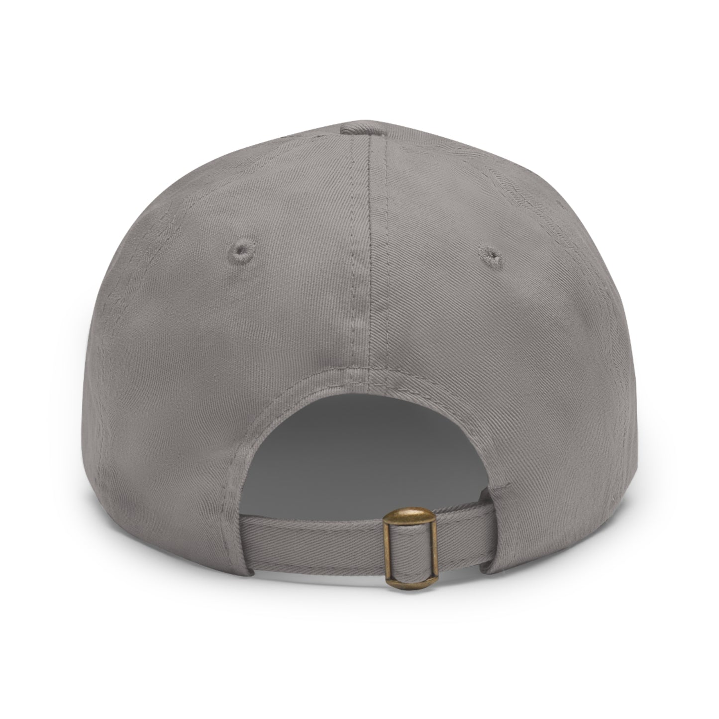 New York Dad Hat with Leather Patch (Round)