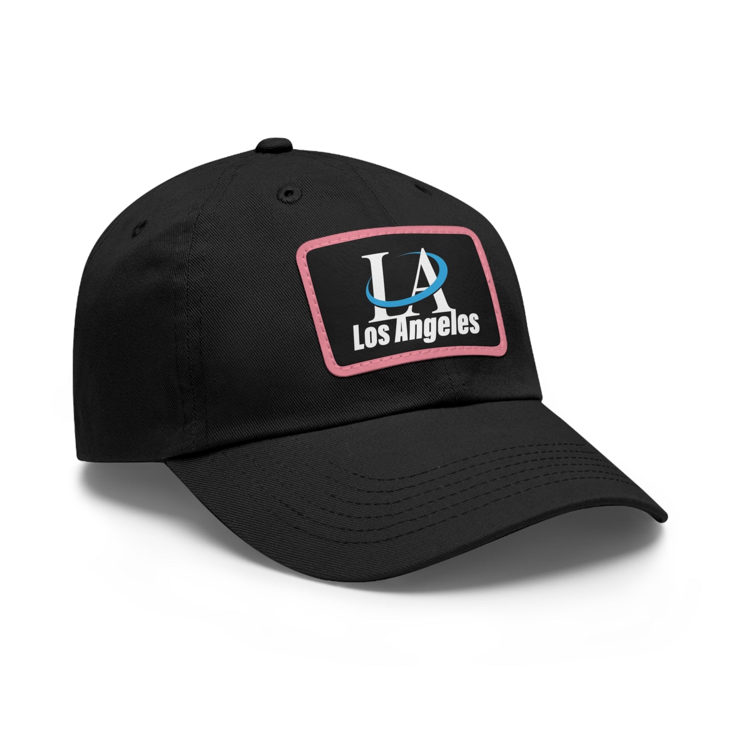 Los Angeles Dad Hat with Leather Patch (Rectangle)