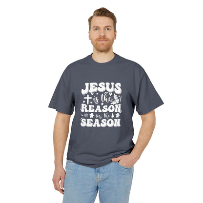 Jesus is the Reason Unisex Heavy Faded Tee, Christian T-Shirt, Holiday Apparel, Faith-Based Gift, Casual Wear