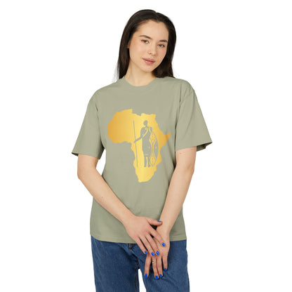 Golden Africa Graphic Tee, Unisex T-Shirt, African Pride Shirt, Casual Wear, Gift for Travelers, Adventure Apparel