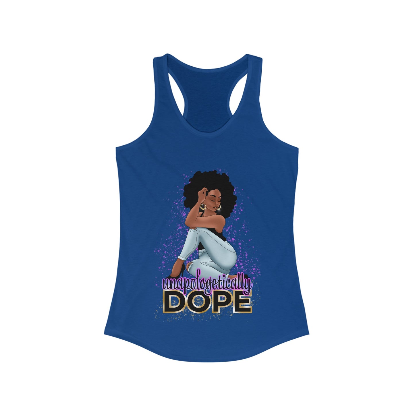 Women's Ideal Racerback Tank With Dope Design