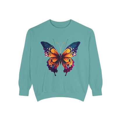 Unisex Garment-Dyed Butterfly Sweatshirt