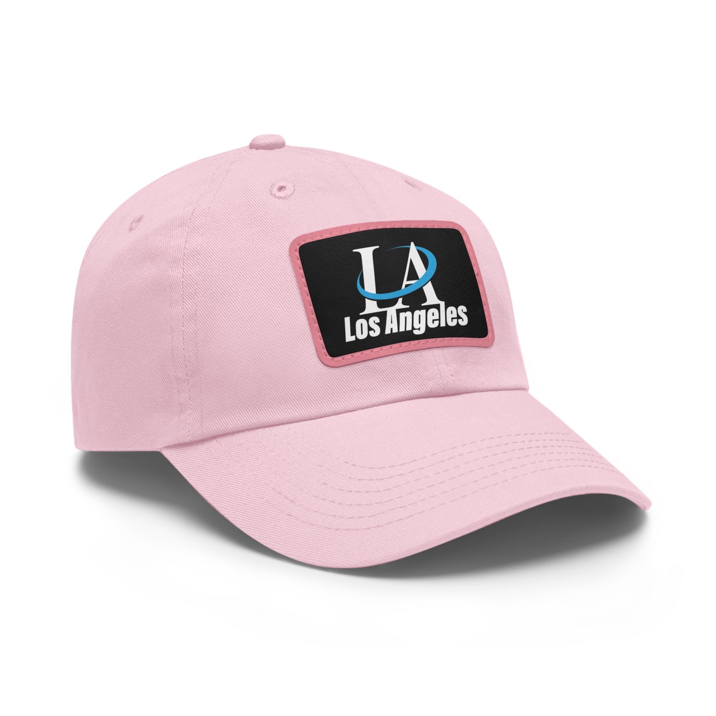 Los Angeles Dad Hat with Leather Patch (Rectangle)