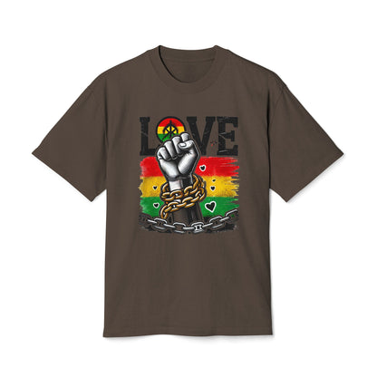 Unisex Graphic T-Shirt - Love Fist Design, Casual Tee, Statement T-Shirt, Gift for Activists, Vintage Style Clothing