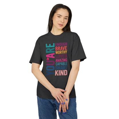 Positive Affirmation Unisex Tee, Motivational Shirt, Inspirational T-Shirt, Self-Love Apparel, Gifts for Friends, Uplifting Fashion