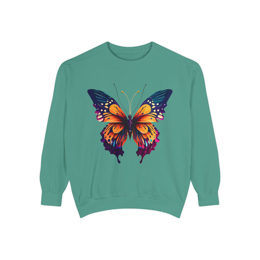 Unisex Garment-Dyed Butterfly Sweatshirt