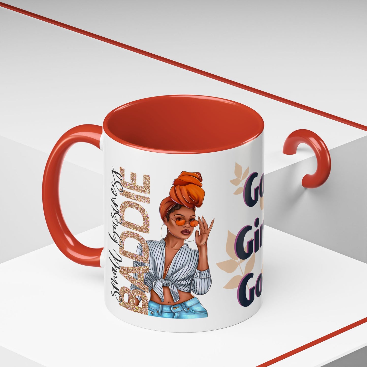 Small Business Baddie Girl Accent Coffee Mug, 11oz