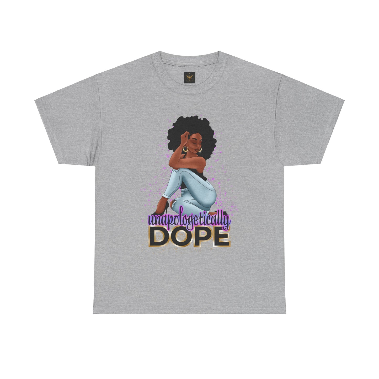 Unisex Heavy Cotton Tee With Dope Design T-Shirt