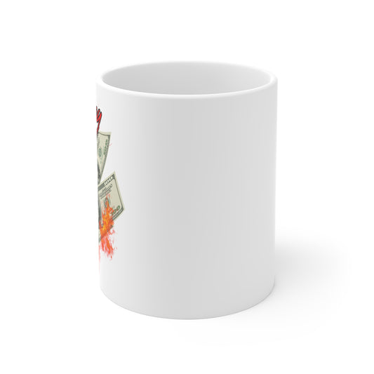 Fiery Money Mug - 11oz Coffee Cup, Perfect for Entrepreneurs, Money Lovers, Gift for Finance Enthusiasts, Unique Coffee Mug, [...]